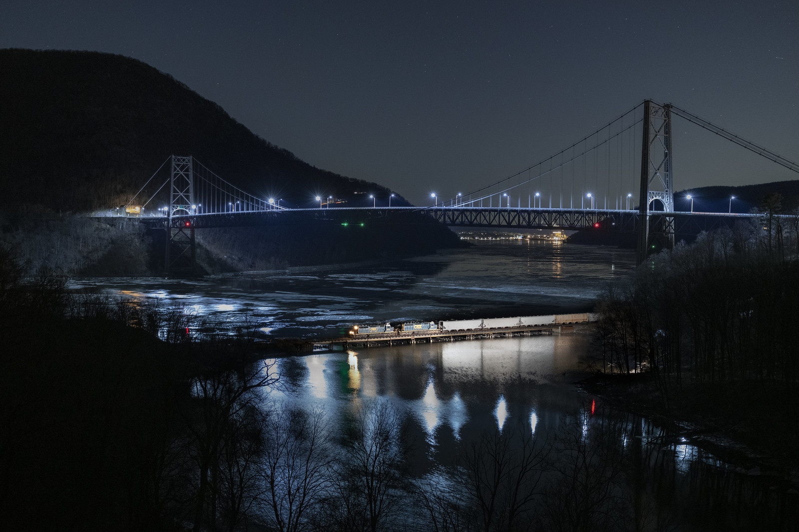 ex CSX B40-8s on a stone arch bridge